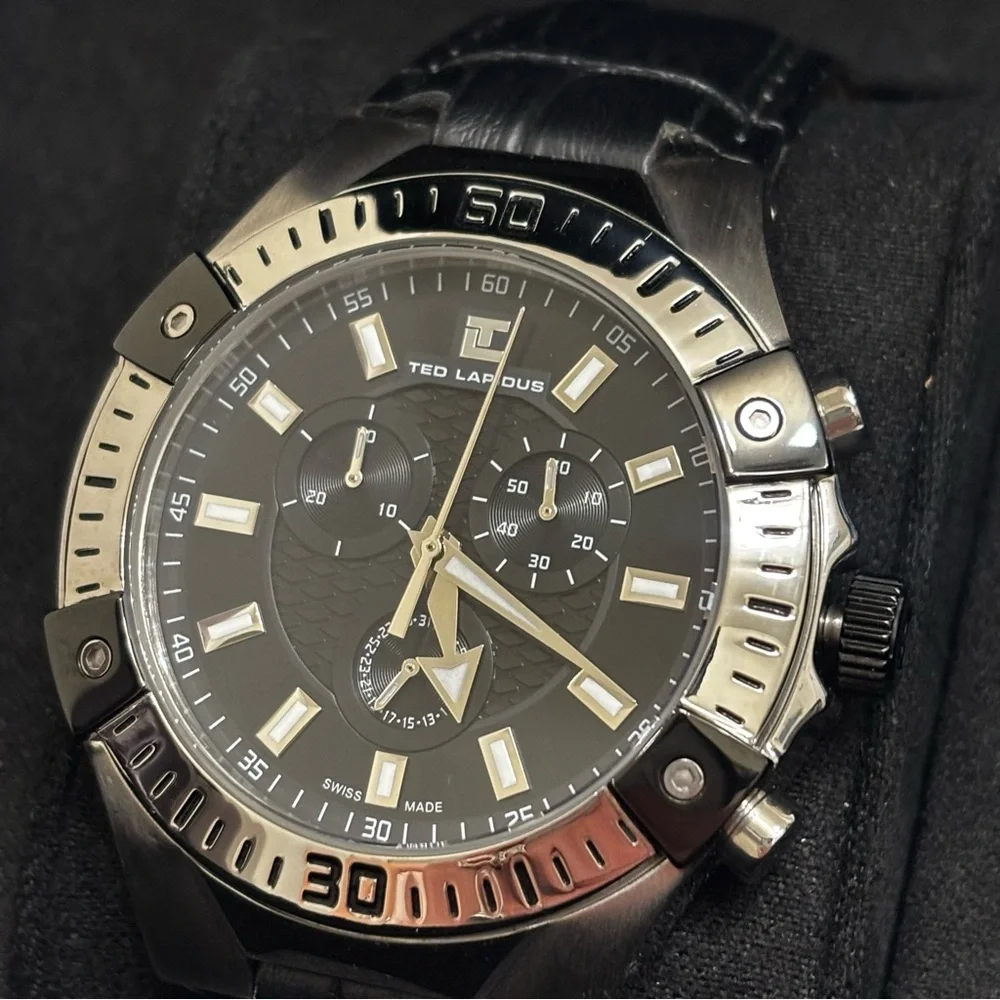 Ted Lapidus Swiss Made Chronograph Men’s Watch w/ Box